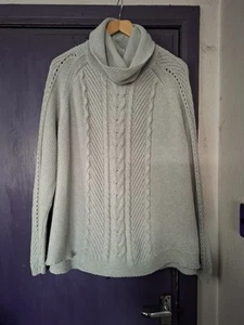 JASPER CONRAN GREY COWL NECK COTTON LONG JUMPER..SIZE 20..LADIES - Picture 1 of 1