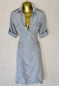 KAREN MILLEN dress size Uk 10 Pale Blue Denim style Lightweight Shirt Stunning - Picture 1 of 6