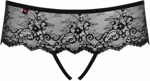 OBSESSIVE OUVERT PANTY  schwarz string spitze reizwäsche clubwear Tanga Gr.S ✅ - Bild 1 von 3