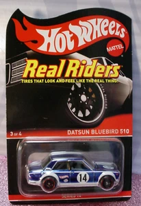 2016 RLC Hot Wheels Real Riders DATSUN BLUEBIRD 510 ☆blue☆Series 14☆#6609/7000 - Picture 1 of 7