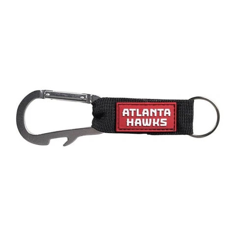 Atlanta Hawks Carabiner Keychains Keyrings with Bottle Opener Cover
