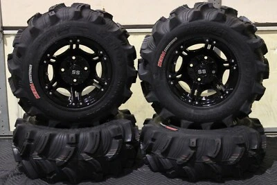 KAWASAKI BRUTE FORCE 750 25" EXECUTIONER ATV TIRE & VIPER BLK WHEEL KIT IRS1CA - Image 1 of 4