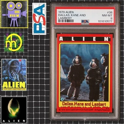 1979 Topps Alien - 38 Dallas, Kane and Lambert - PSA 8 NM-MT - Image 1 of 4