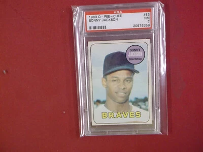 1969 Topps O-Pee-Chee Baseball # 53 Sonny Jackson PSA 7 NMT - Image 1 of 3