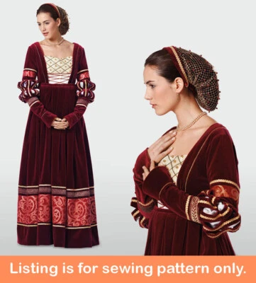 SEWING PATTERN Sew Womens Costume Top Skirt Hair Snood Renaissance Medieval 7171 - Image 1 of 3