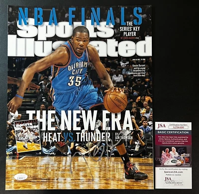Kevin Durant Signed Sports Illustrated Print JSA w/COA OKC Thunder #35 NBA AUTO! - Image 1 of 4