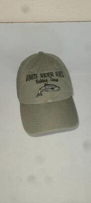 White River Rats Fishing Teams Hat Adjustable Strapback Olive Green By Lids - Image 1 of 4