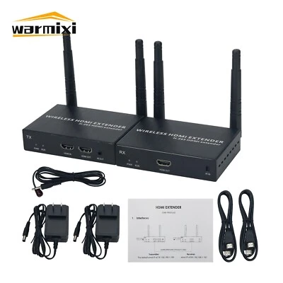 Wireless HDMI Extender 1 Transmitter & Receiver 200M 1080P  IR Remote Control - Bild 1 von 4