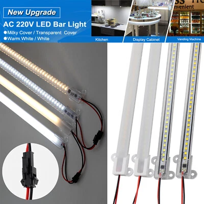 1/5/10X 230V LED Rigid Light Strip Fluorescent Tube Bar Showcase Floodlight Lamp - Image 1 of 4