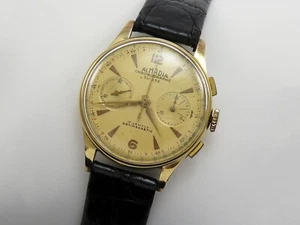 Chronograph Suisse 18K Gold Manual Winding Watch Landeron 51 - Picture 1 of 6