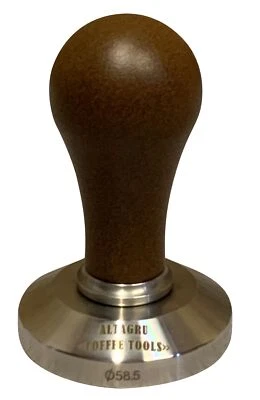 AlTaGru Coffee Tools Tamper Smart Patinabraun Rost mit 58,5mm Base