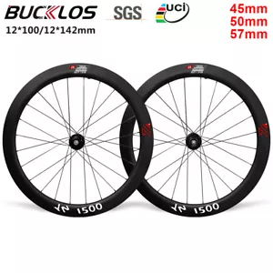 700C Carbon Laufradsatz 45/50/57mm Vorne+Hinten Laufräder fit Shimano 10/11 Fach - Bild 1 von 18