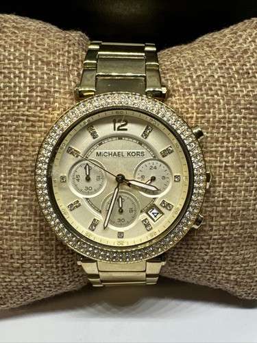 Orologio Michael Kors Parker MK5354 Donna Acciaio Oro Quadrante Analogico JNA238
