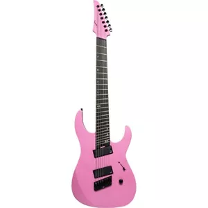 Legator N7FP Multi-Scale 7-String Guitar, Ebony Fretboard, Flamingo Pink - Picture 1 of 3