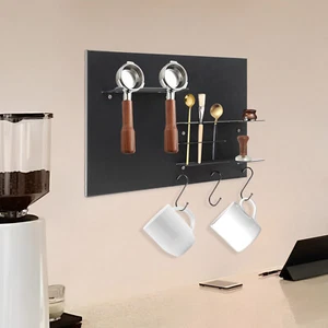 Scaffali da parete per utensili da caffè mensola da parete mensola da parete per riporre 36,5*24 cm - Foto 1 di 16