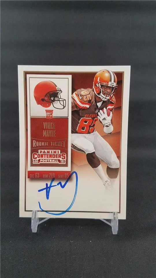 2015 PANINI CONTENDERS #241 VINCE MAYLE ROOKIE RC AUTO BROWNS - Image 1 of 1