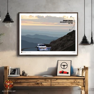 Pikes Peak Hill Climb Poster Audi Quattro Rally Car Bobby Unser Art Print Gift - Picture 1 of 18