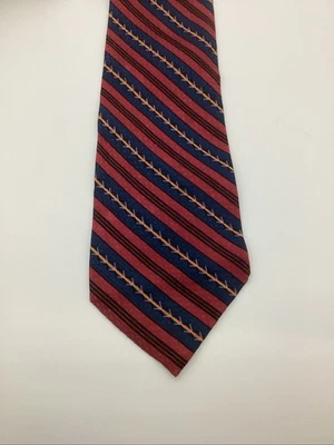 "Corbata Jhane Barnes tela original 100 % seda hecha en Japón 3,7 x 59"" tira roja/azul" Foto 1 de 4