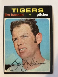 1971 Topps #229 - DETROIT TIGERS RHP JIM HANNAN 71175 - Foto 1 di 2