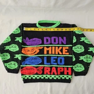 Vintage TMNT Teenage Mutant Ninja Turtles Sweater Boys Medium  - Picture 1 of 4