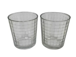 Pasabahce Klar Fensterscheibe Block Optik 10oz Klar Lowball Getränk Glas 2er Set - Bild 1 von 5