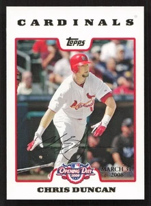 2008 Topps Opening Day Chris Duncan Gold #/2199 #63 Card - Picture 1 of 2