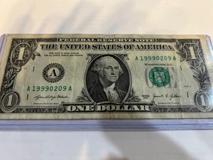 Birthday-Anniversary-Special-Fancy-Collectable $1 Note A 1999 02 09 A- 2021 Note - Picture 1 of 2