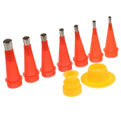 Caulking Finisher Kit Stainless Steel Silicone Nozzle Tool Set Nozzles Tips - Image 1 of 4