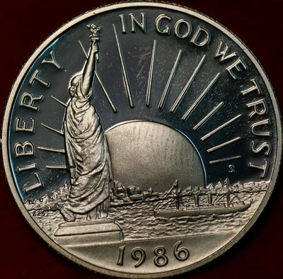 Uncirculated Proof 1986-S Statue of Liberty Clad Comm Half Dollar - Image 1 of 2