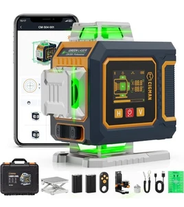Nivel láser CIGMAN 4x360° 16 líneas con control remoto y APP, autonivelante verde - Imagen 1 de 8