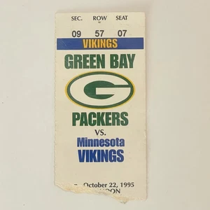 Brett Favre 4 TDs, Start #52 Ticket, Packers at Vikings 22.10.1995, Warren Moon - Bild 1 von 8