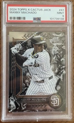 2024 TOPPS CHROME X CACTUS JACK FANFEST MANNY MACHADO #41 PSA 9 mint RARE - Image 1 of 2