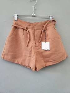 Zara Girls linen shorts. Size 13-14y. New, Peach color. - Picture 1 of 8