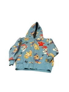 Paw Patrol Kids Zip Up Hoodie Embroidered Paw 5t Blue Pre Love Condition - Picture 1 of 2