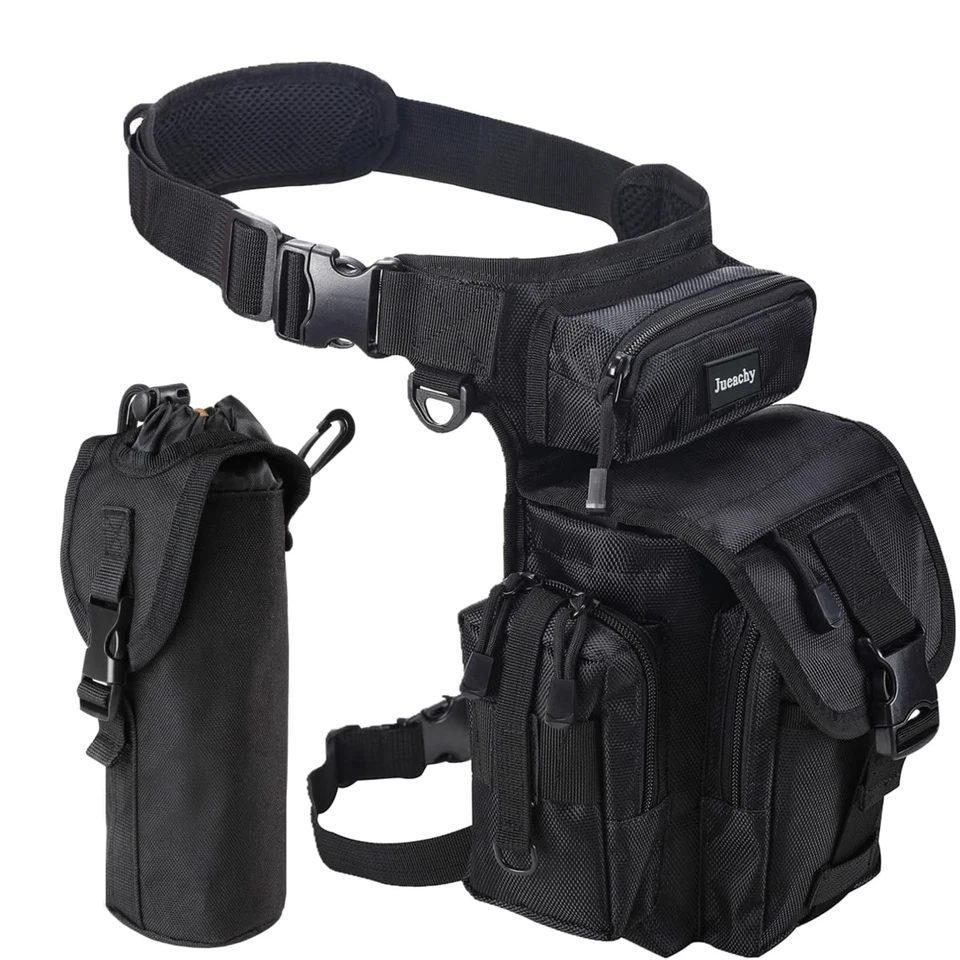 Jueachy Taktische Beintasche | 8 Taschen | Wasserdicht