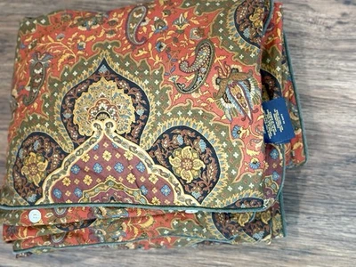 Ralph Lauren Home King Duvet Set Equestrian Paisley Made In Italy Vintage - Image 1 of 4