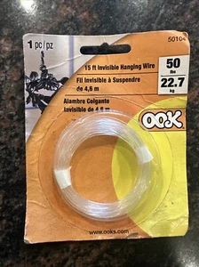 OOK Invisible Hanging Wire (50 lb/15 ft) - #50104 New in Package - Picture 1 of 2