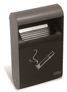 Ashtray Ash Cigarette Bin Container 1.5L with Liner Grey Wall Mounted Bin - Picture 1 of 5