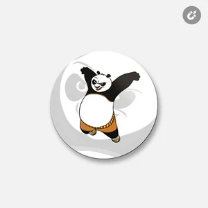 Culo de dibujos animados de Kung Fu Panda | Imán decorativo redondo de 4"" X 4"" - Imagen 1 de 2