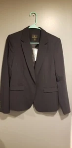 Worthington Navy Blue One Button Blazer Jacket Size 6 ~ Career - Picture 1 of 6