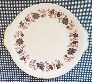 Vtg Paragon MICHELLE cake plate fine bone china gilded rim 10⅜in 26.2cm c1950s - Picture 1 of 13