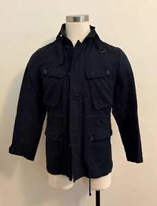 Nice Collective Cotton & Linen Blend Field Jacket Navy Blue (size: M) - Picture 1 of 4