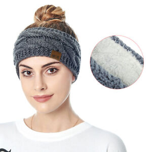 Women Warm Beanie Headband Skiing Knitted Cap Ear Warmer B ZG