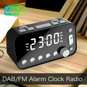 Digital DAB+FM Radio Alarm Clock LED Bedside Sleep Dual Timer Large Xmas Gift - Picture 1 of 10
