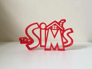 Die Sims 2000 Logo Videospiel - Sammlerstück Display Text Retro Erinnerungsstücke Leben - Bild 1 von 4