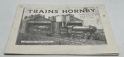 TRAINS HORNBY - FABRICATION GARANTIE 1932-1933 Paper Print Copy By Dealer - Image 1 of 3