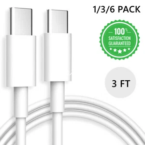 USB C to USB C Charging Cable Type C Fast Charge iPad Pro MacBook Samsung Phone - Picture 1 of 7