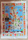 Vintage ULSTER Linen Map of Royal Britain Tea Towel Flags Ireland