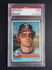 1976 Topps Baseball, Roy Howell, Texas Rangers, Card# 279, PSA-9