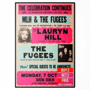 Lauryn Hill & The Fugees Concert Poster 7th October 2024 2025 Dublin Print A5-A3 - Picture 1 of 8